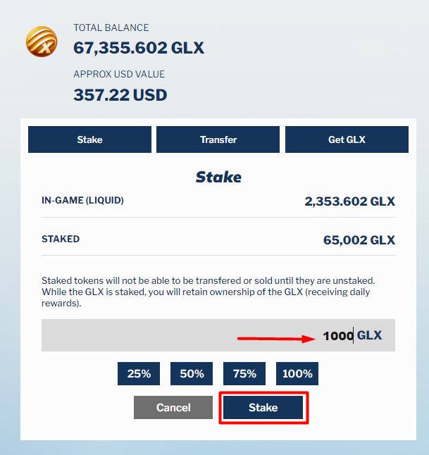 Stake GLX balance.png
